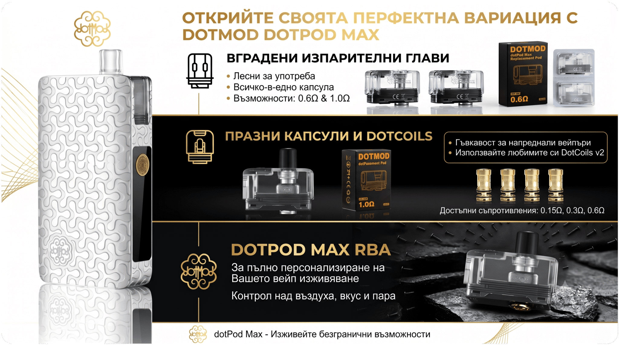 Dotmod DotPod Max Cartridges 5ml Banner1