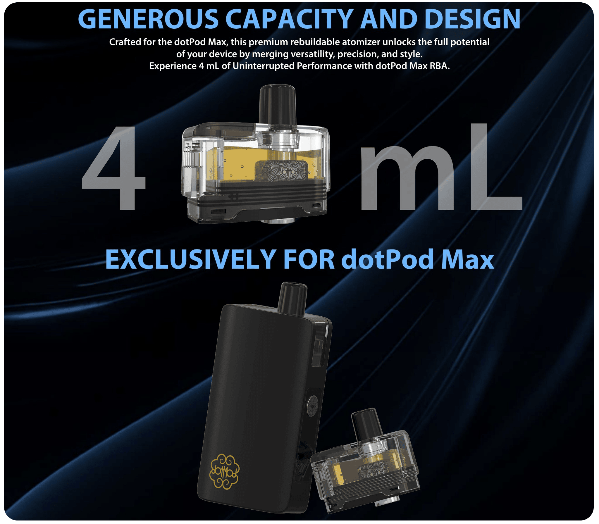 Dotmod dotPod Max RBA 4ml Banner3