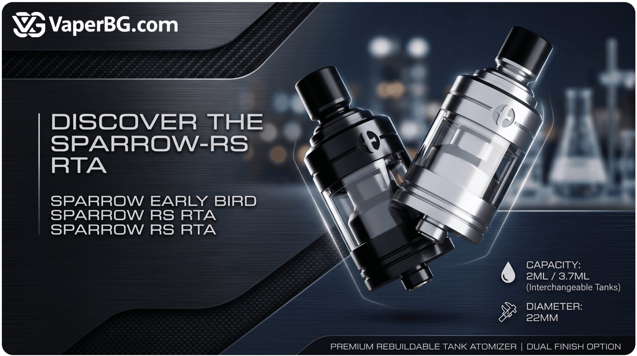 Early Bird Sparrow RS RTA 3.7ml 22mm Banner1