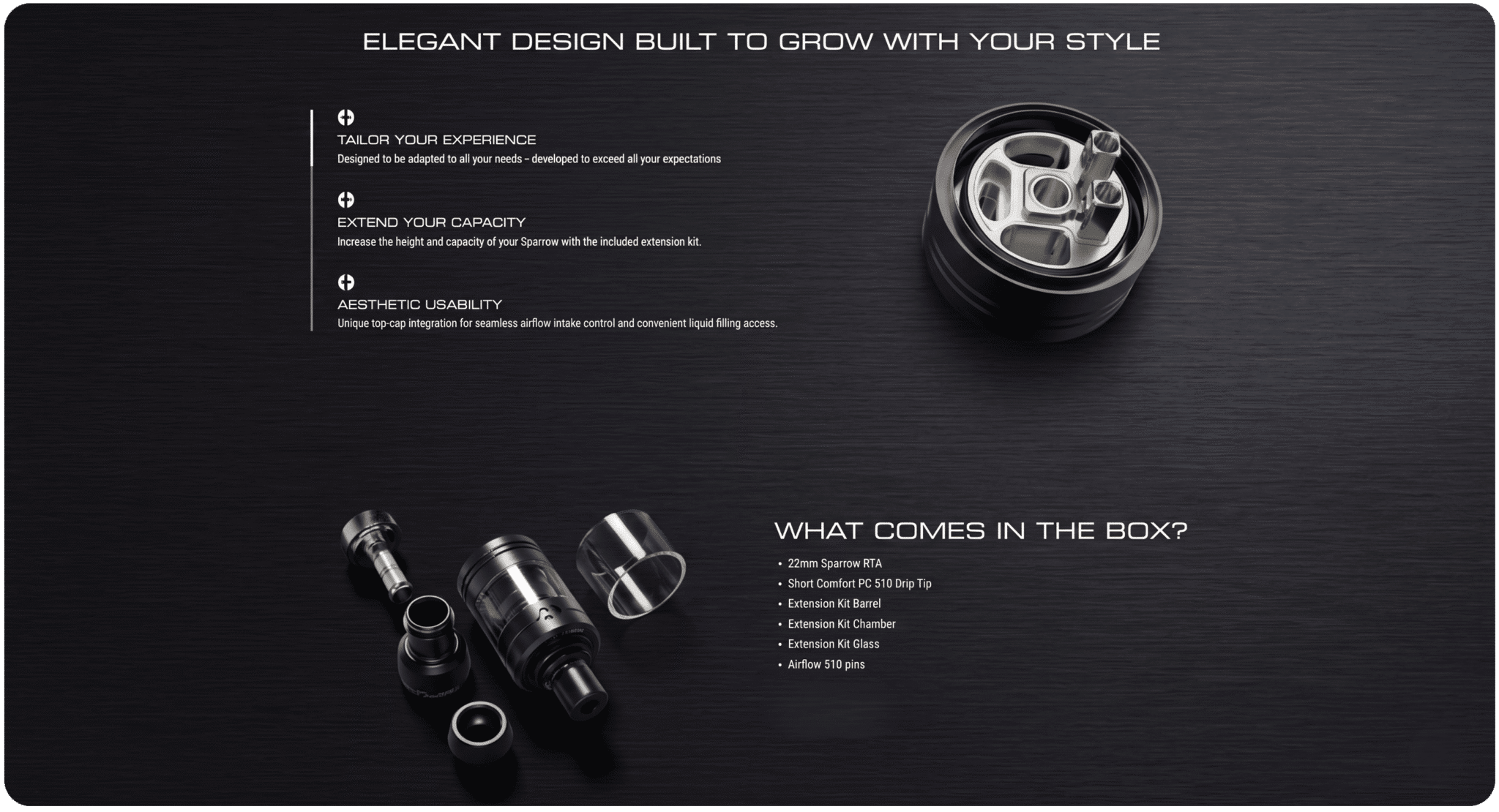 Early Bird Sparrow RS RTA 3.7ml 22mm Banner3