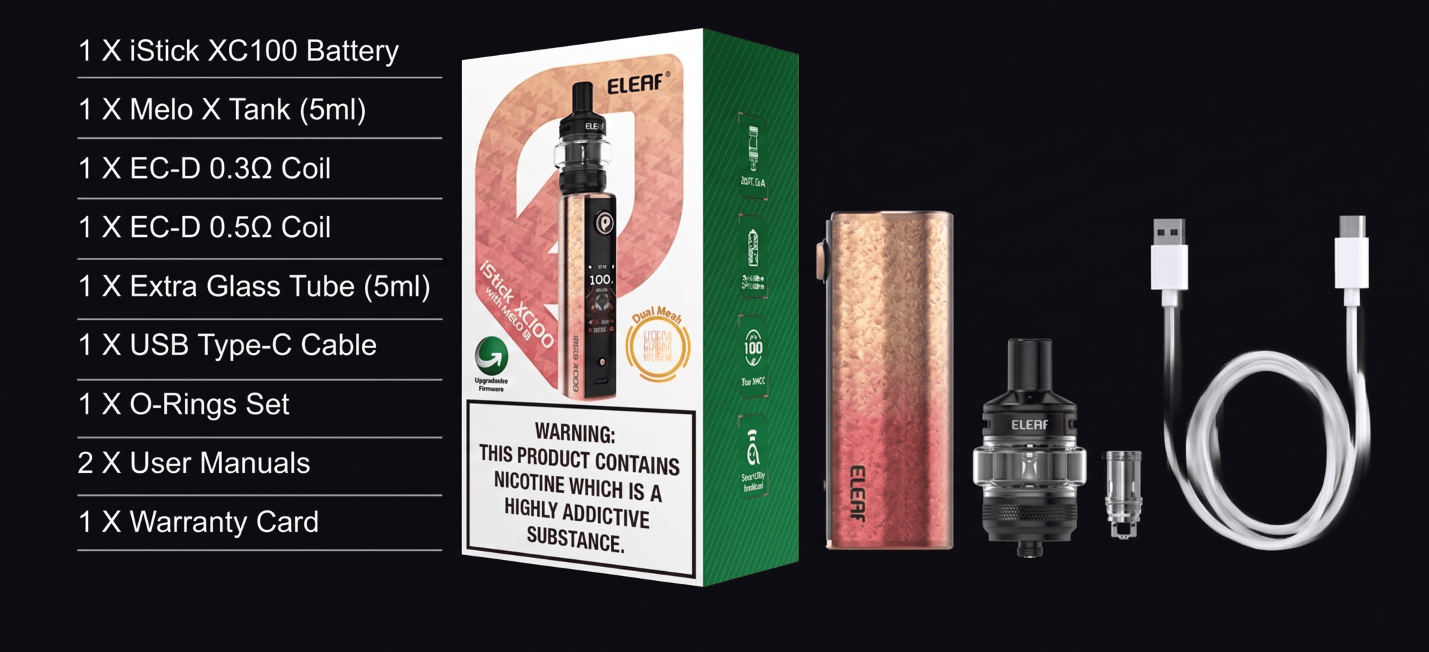 Eleaf iStick XC100 1865021700 5ml Kit Banner4