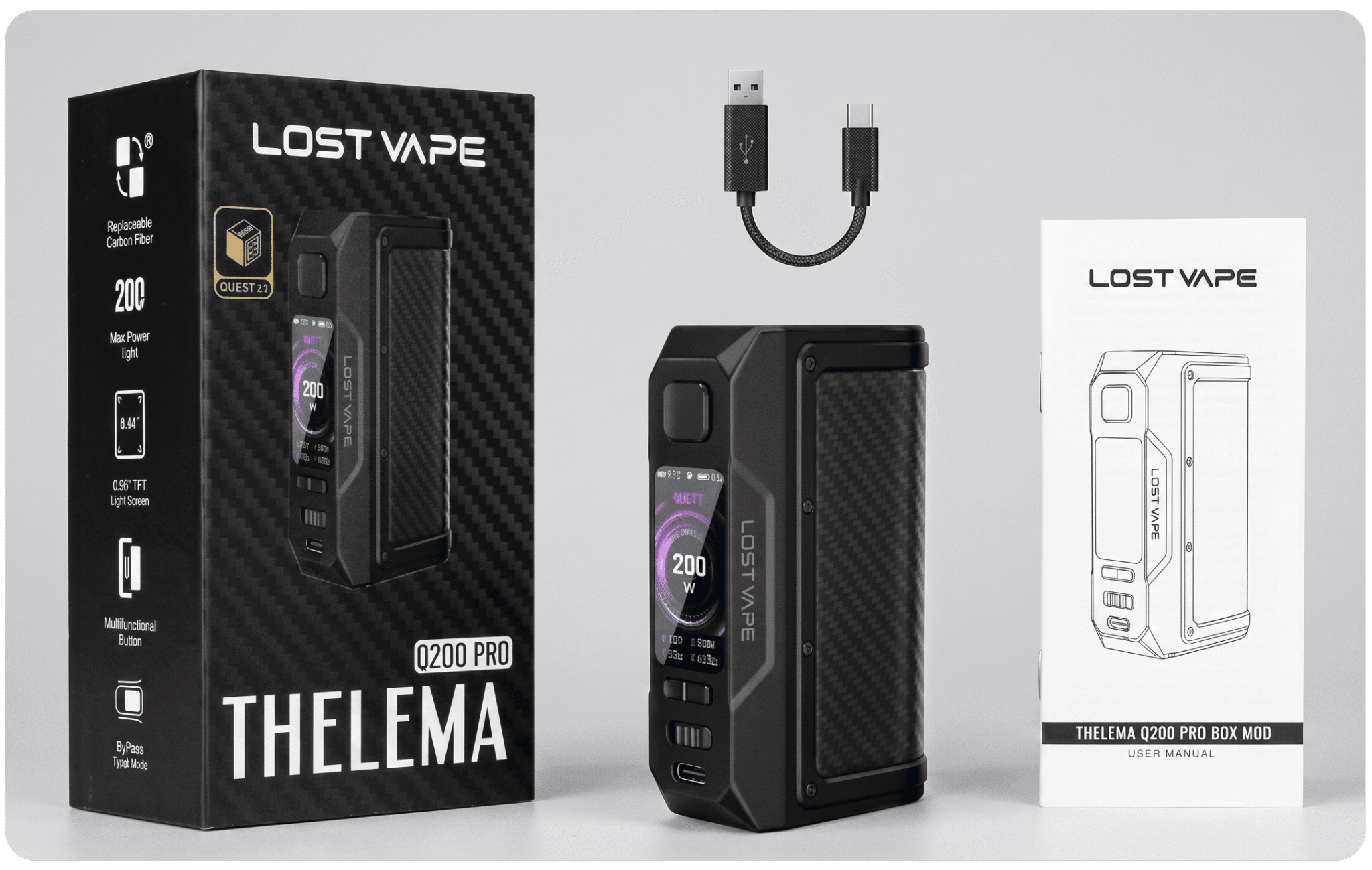 Lost Vape Thelema Q200 Pro Box Mod 200W Banner5