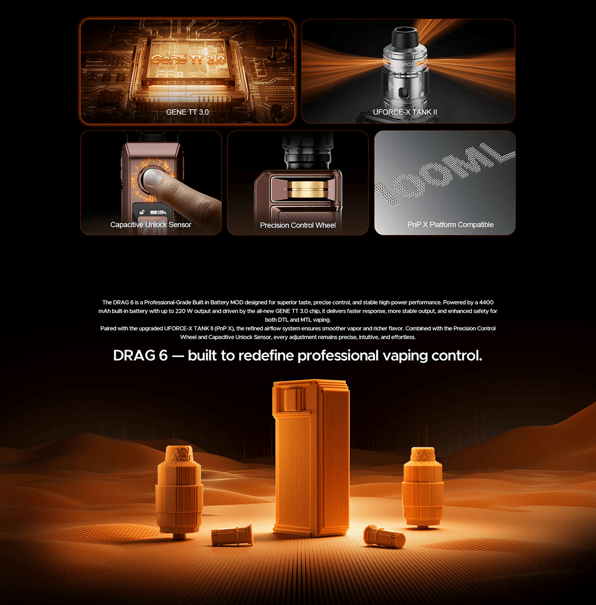 Voopoo Drag 6 4400mAh Box Mod Banner2