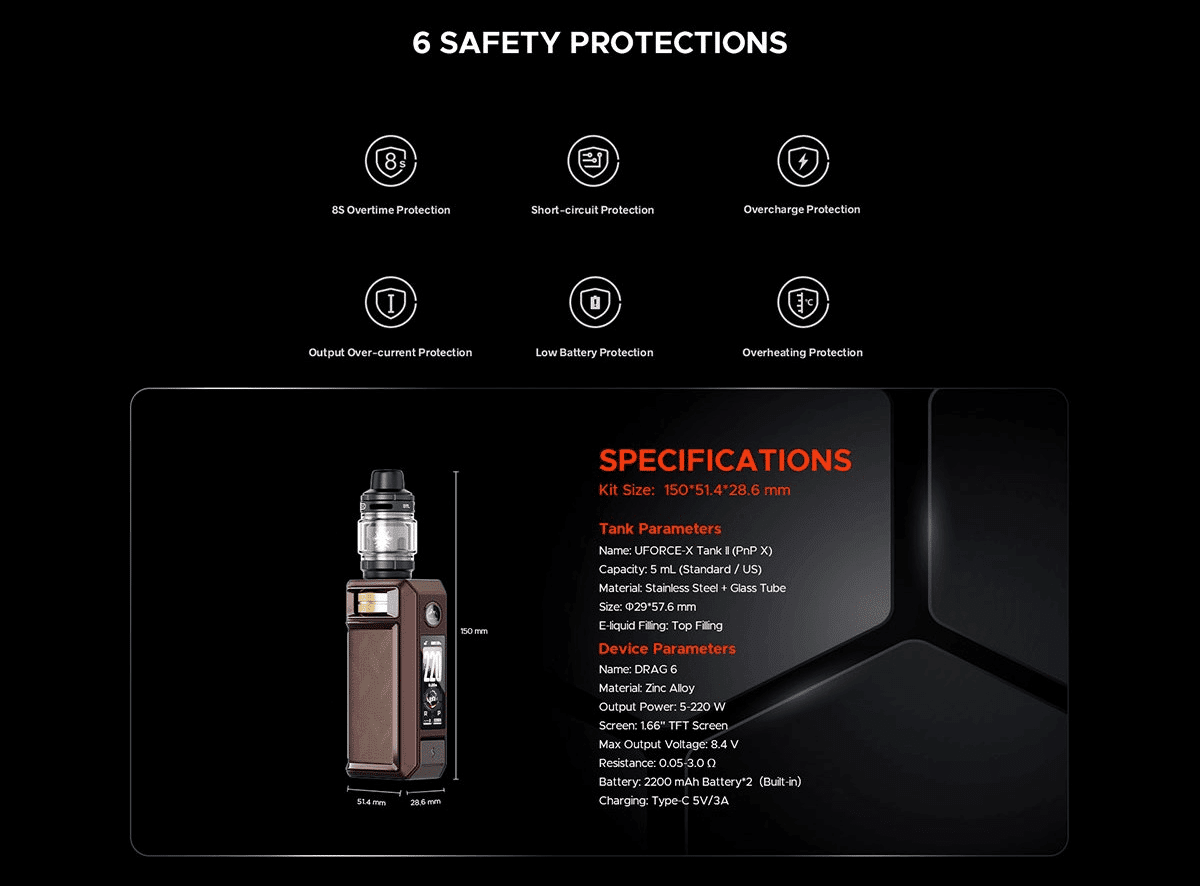 Voopoo Drag 6 4400mAh Box Mod Banner8