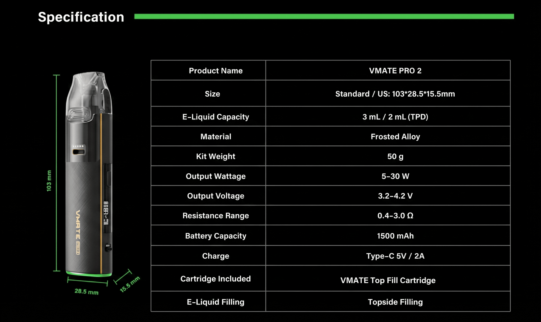 Voopoo Vmate Pro 2 3ml 1500mAh Pod Kit Banner2