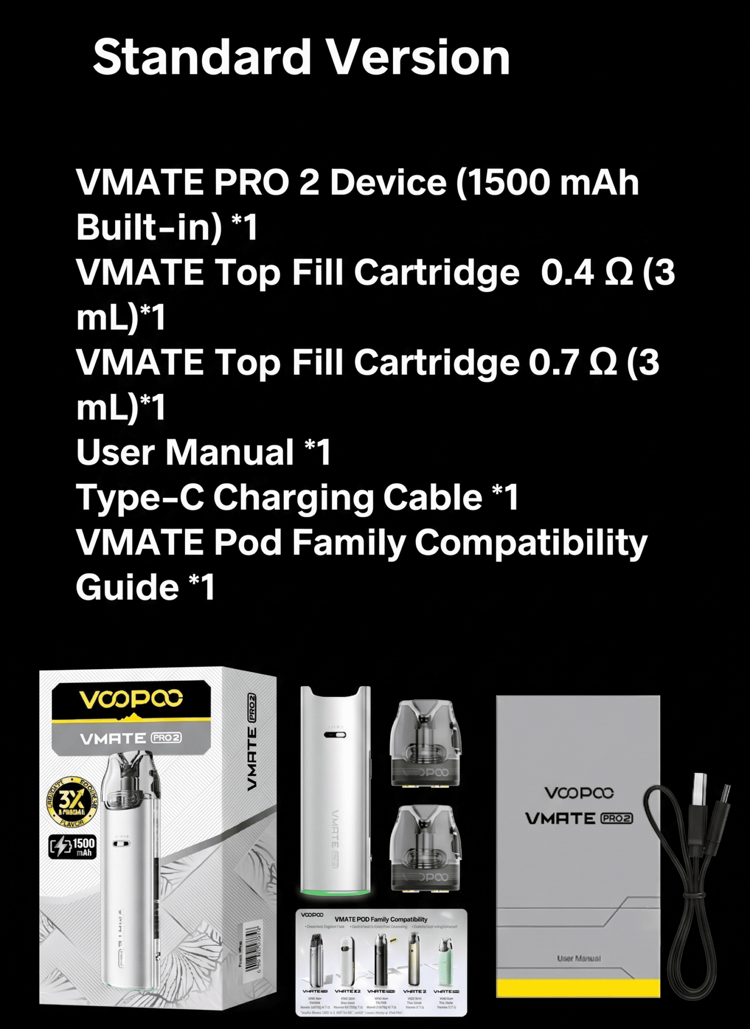 Voopoo Vmate Pro 2 3ml 1500mAh Pod Kit Banner4