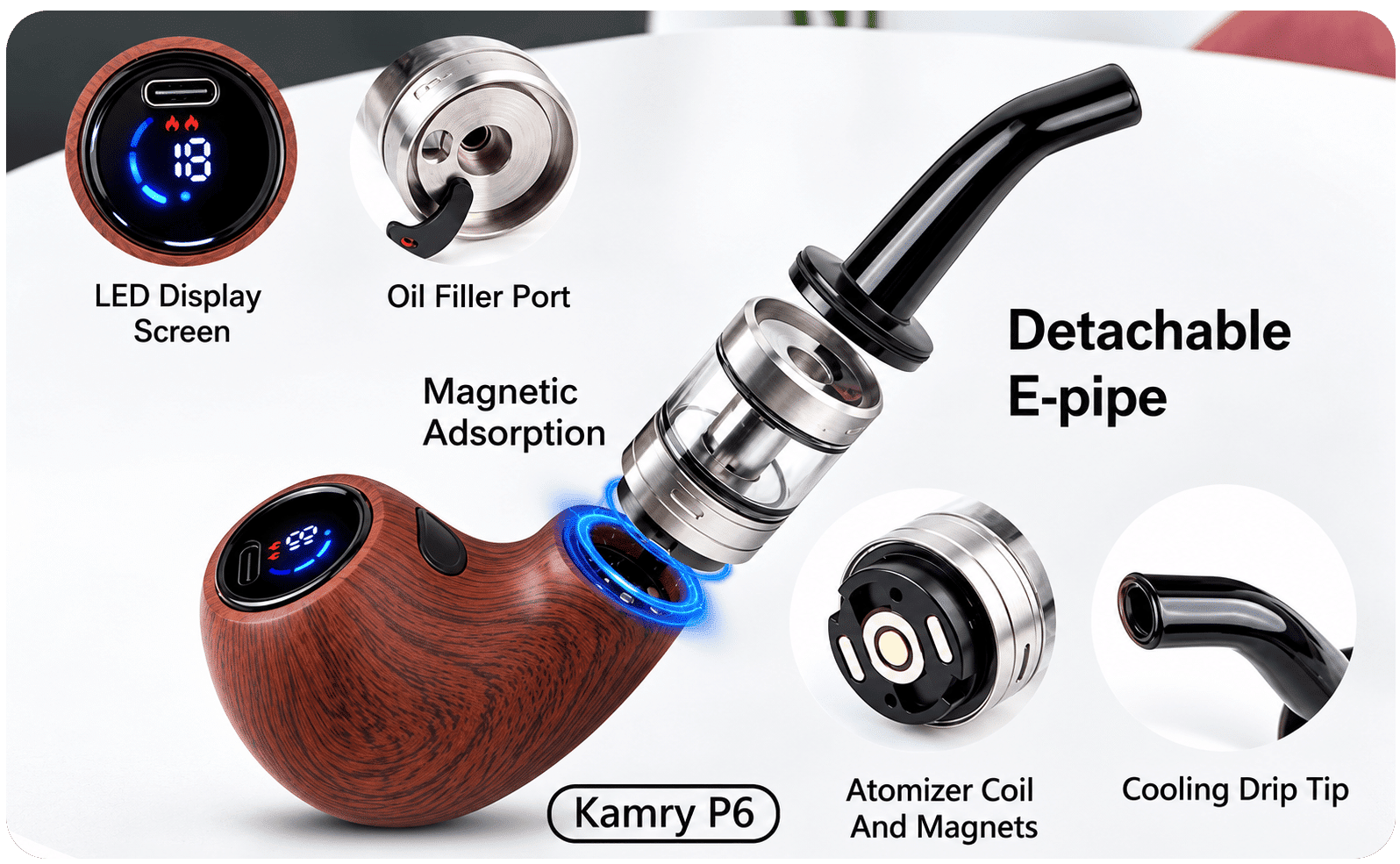 Kamry P6 E-Pipe Ebony Banner2