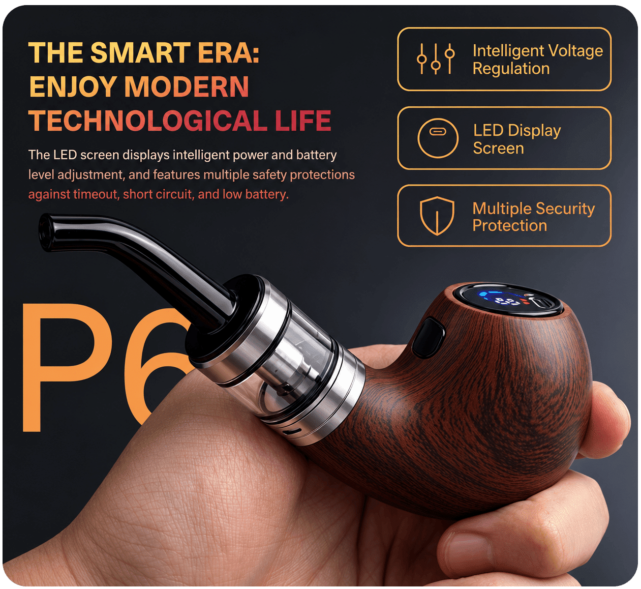Kamry P6 E-Pipe Ebony Banner5
