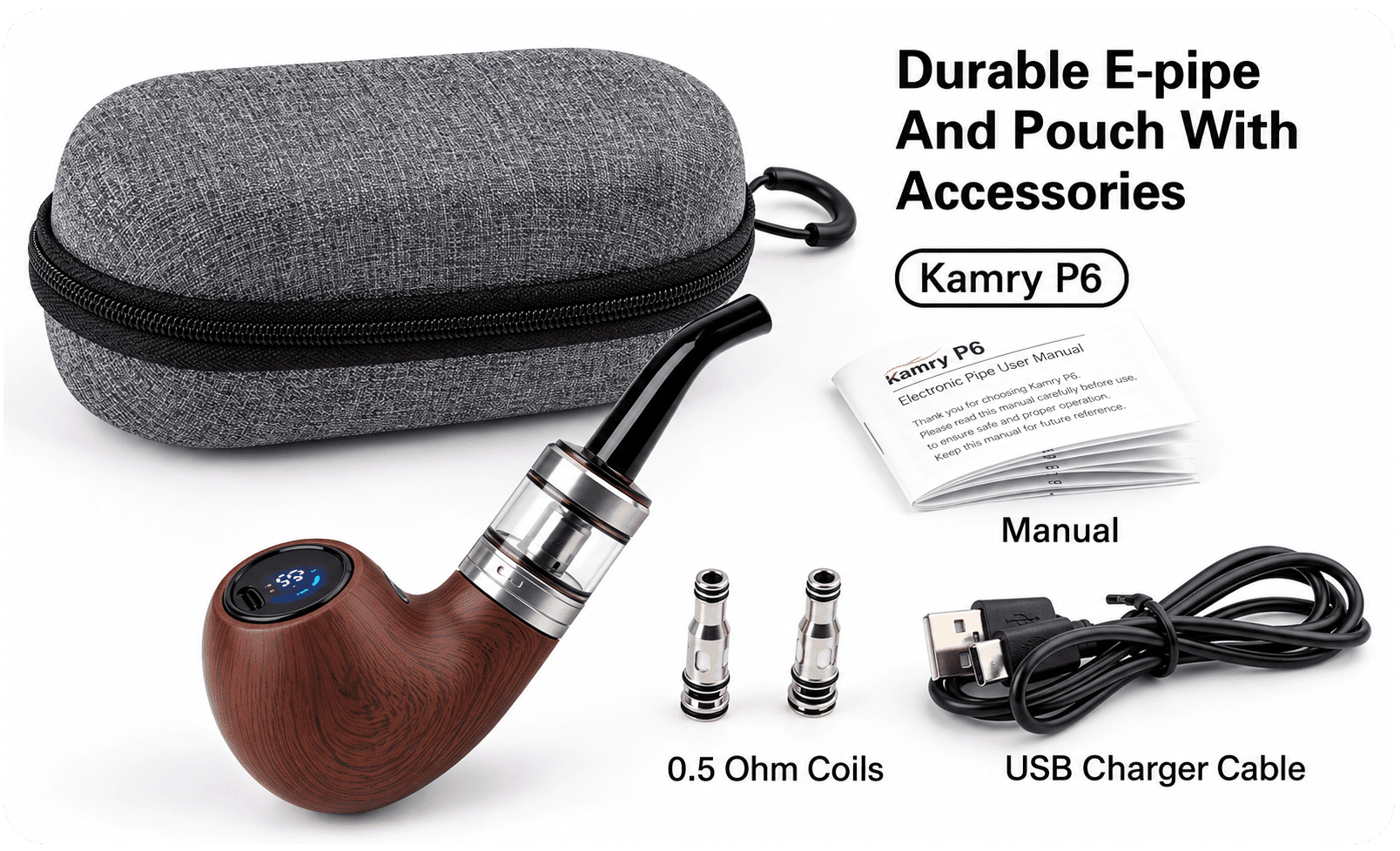 Kamry P6 E-Pipe Ebony Banner6