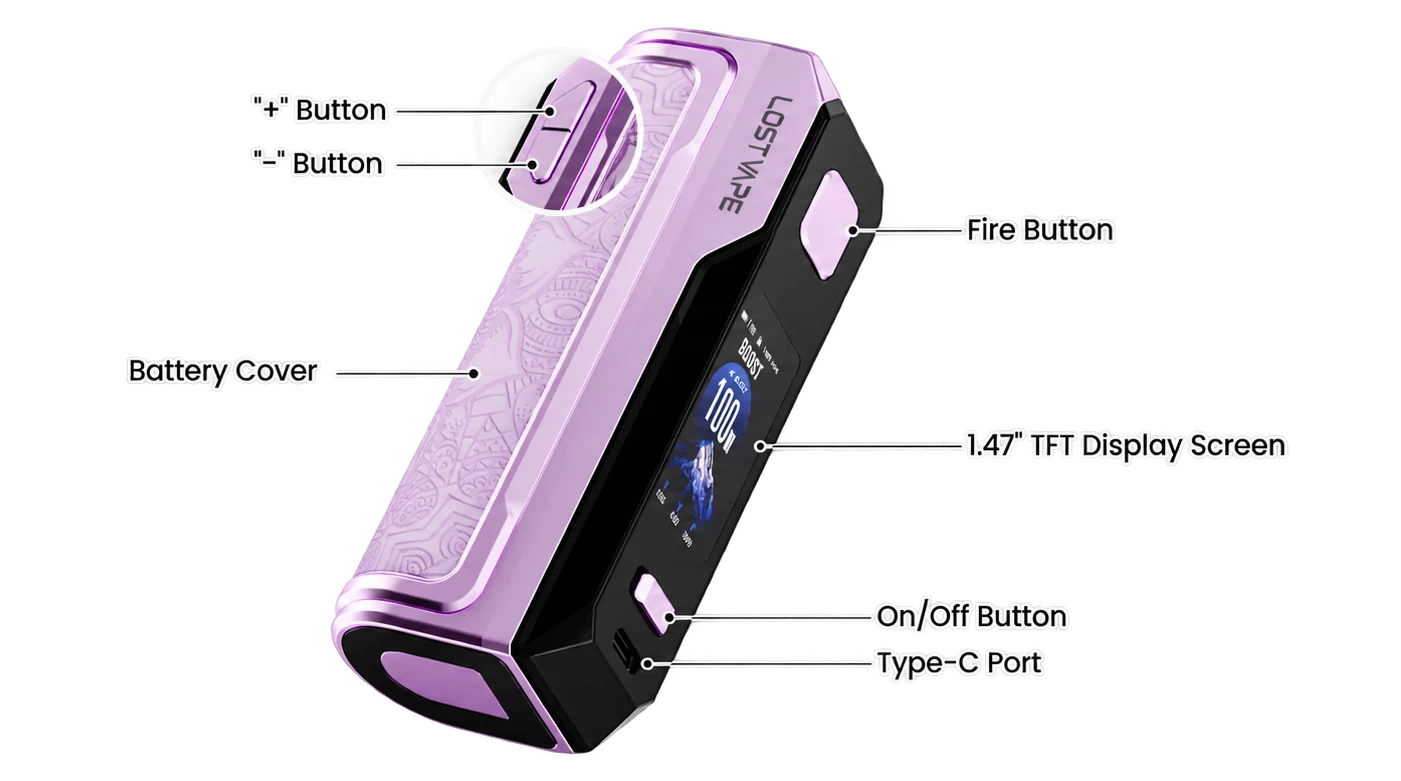 Lost Vape Thelema Solo 100 Pro Box Mod 100W 21700 18650 Banner2